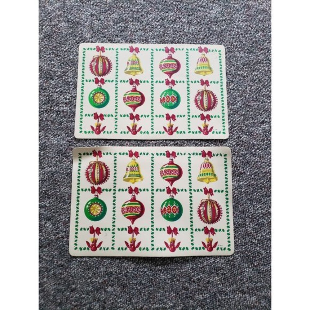 Vintage Vinyl Christmas Placemats
